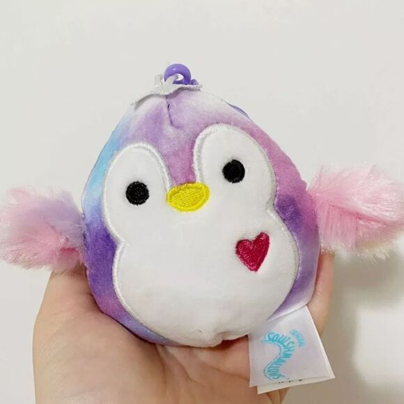 Kellytoy Other - 3.5" Squishmallow clip Samir blue Whale Heart Valentine's Day KellyToy Plush